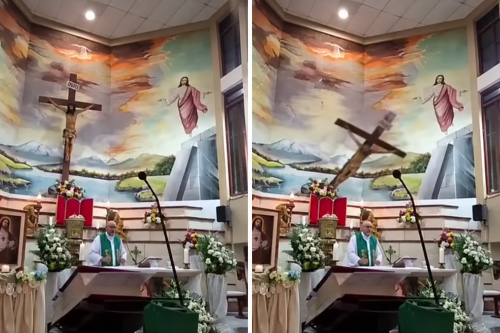 Padre morre após ser atingido por crucifixo em missa transmitida ao vivo no Equador
