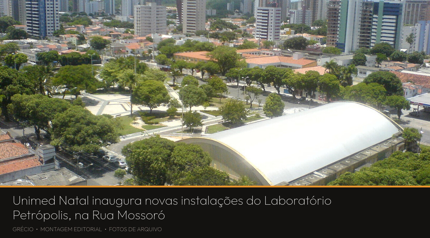 Foto de arquivo com vista aérea da Praça Pedro Velho, em Natal (RN), cercada por árvores e prédios residenciais; imagem ilustrativa da região, sem relação direta com a nova unidade do laboratório.